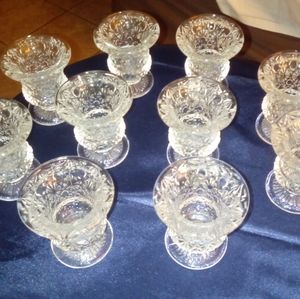 Crystal glass in porcelain items